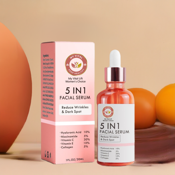 Goodbye to Wrinkles and Dark Spots with My Vital 5 IN 1 Facial Serum 100ml -