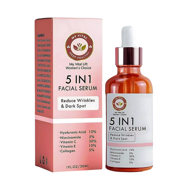 My Vital 5 IN 1 Anti-Aging Facial Serum – Targets Wrinkles & Dark Spots - 100ml